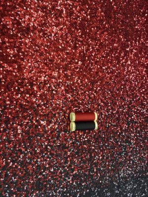 Polyester Mesh Sequin Dress Fabric- Red/Black Gradient