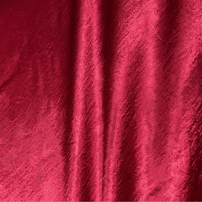 Red Flower Imprinted Satin Polyester Dress Fabric