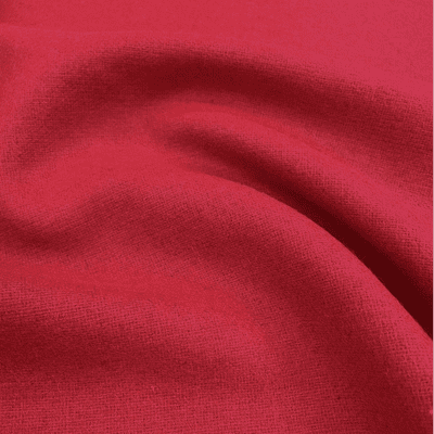 Red Plain Polyester Viscose Wool Cloth