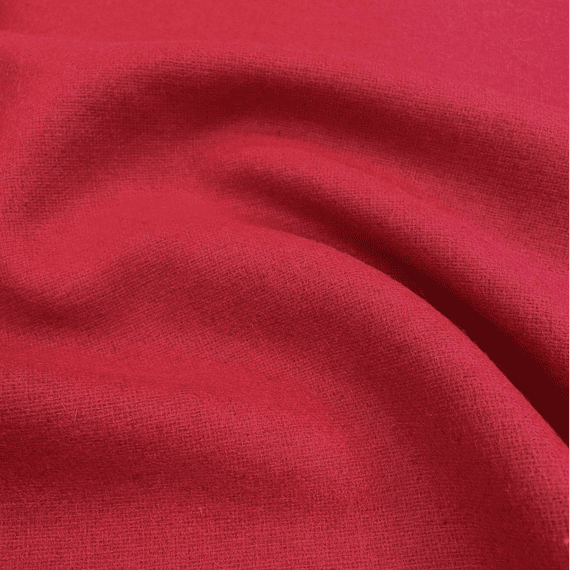 Red Plain Polyester Viscose Wool Cloth