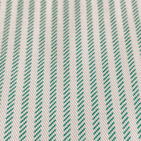 Regency Broken Stripe Emerald and White Polycotton