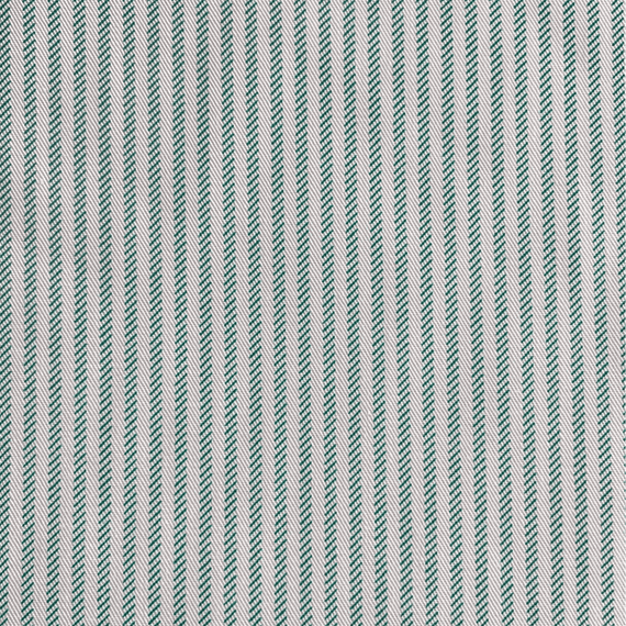 Regency Broken Stripe Emerald and White Polycotton