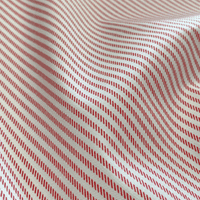 Regency Broken Stripe Red and White Polycotton