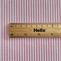 Regency Broken Stripe Red and White Polycotton