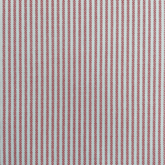Regency Broken Stripe Red and White Polycotton