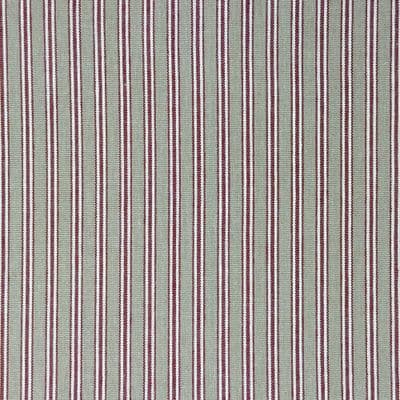 Regency Ticking Stripe Fabric Red - Polycotton