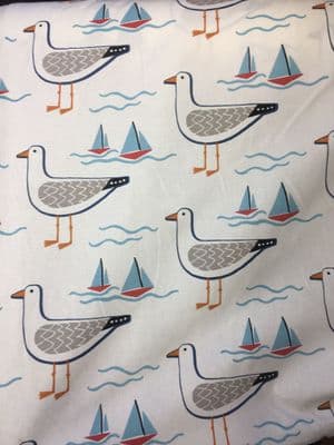 Seagulls Exclusive Fabric, Designed in England, 100% Cotton