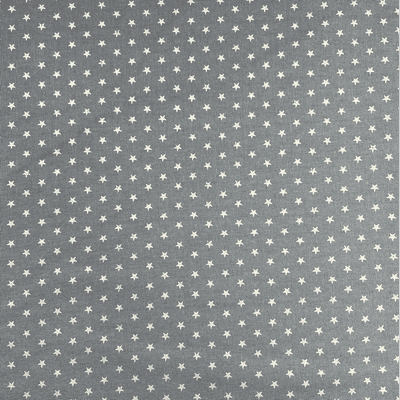 Shiny Silver Stars on Silver - 100% cotton fabric
