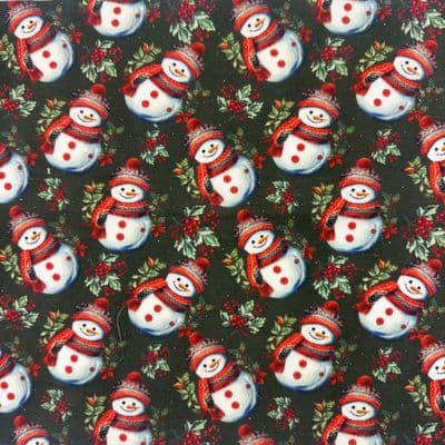 Snowman Snuggles - Digitally Printed Polycotton