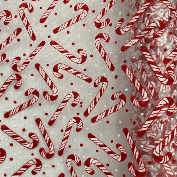 Sparkly Christmas Organza Screen Print