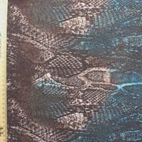 Stretch Jersey Polyester Dress Fabric -  Brown Blue Fade
