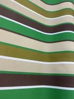STRIPED OUTDOOR FABRIC: Stripes in Multi Colour Green and Beige