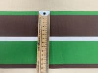 STRIPED OUTDOOR FABRIC: Stripes in Multi Colour Green and Beige
