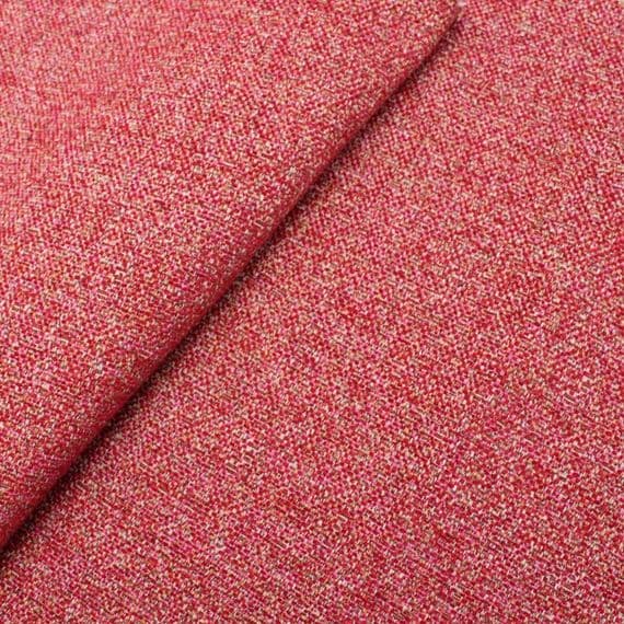 Upholstery Fabric Polyester Mix - Red Fushia Gold