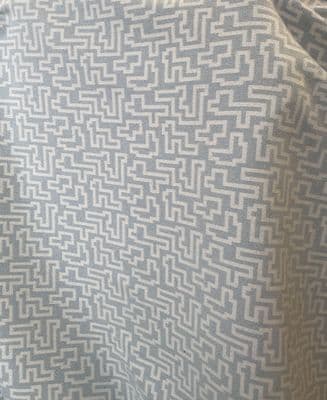 Upholstery Polyester Mix Fabric - Tetris Cream & Mint