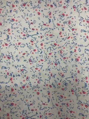 VINTAGE COTTON: Scattered Ditsy Pink and Blue