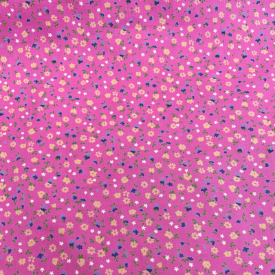 VINTAGE COTTONS:  Ditsy Flowers Scattered on Pink Background