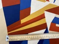 Viscose Dress Fabric - Expression Geometric Primary Colours