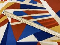 Viscose Dress Fabric - Expression Geometric Primary Colours