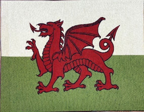 Wales Flag Panel Large - Cotton Mix Tapestry Fabric