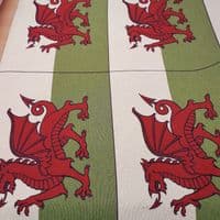 Wales Flag Panel Medium - Cotton Mix Tapestry Fabric