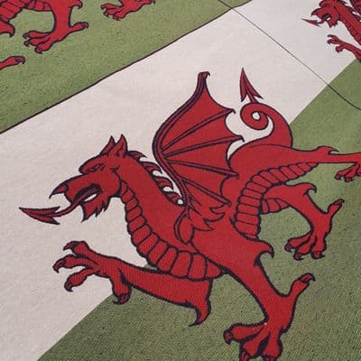 Wales Flag Panel Medium - Cotton Mix Tapestry Fabric