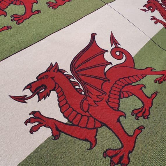 Wales Flag Panel Medium - Cotton Mix Tapestry Fabric