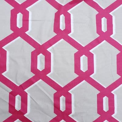 Warhol By Ashley Wilde -  Curtains Soft Furnishings Cotton Fabric  - Raspberry