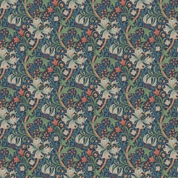 William Morris Golden Lily Jewel Furnishings Cotton