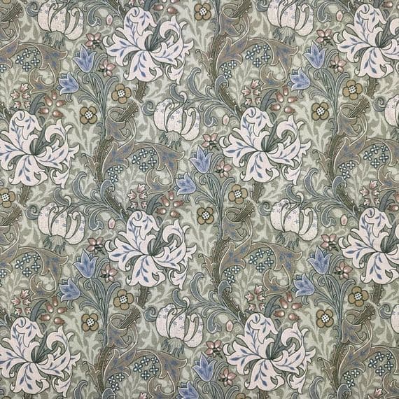 William Morris Golden Lily Moss - Furnishings Cotton