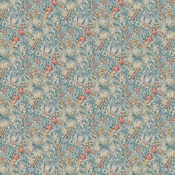 William Morris Golden Lily Tourmaline Furnishings Cotton
