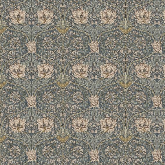 William Morris Honeysuckle Steel Furnishings Cotton