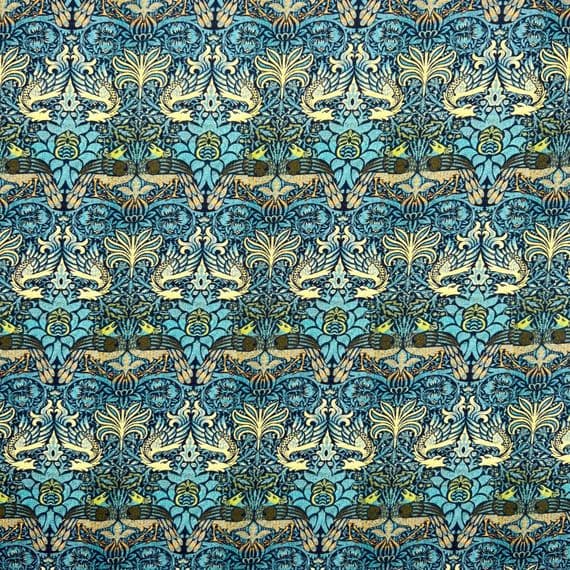 William Morris Peacock & Dragon - 100% Cotton  Dressmaking Craft Fabric