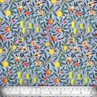 William Morris Pomegranate Blue - 100% Cotton  Dressmaking Craft Fabric