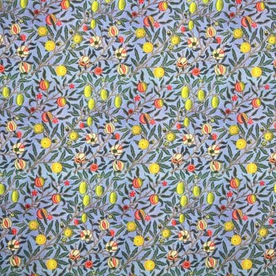 William Morris Pomegranate Blue - 100% Cotton  Dressmaking Craft Fabric