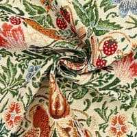 William Morris Strawberry Thief Natural - Cotton Mix Tapestry Fabric