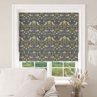 William Morris Strawberry Thief Navy Furnishings Cotton