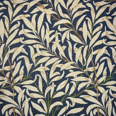 William Morris Willow Bough Navy Blue - Cotton Mix Tapestry Fabric
