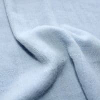 Wool Mix Dress Fabric  - Baby Blue Check with Silver Lurex Thread