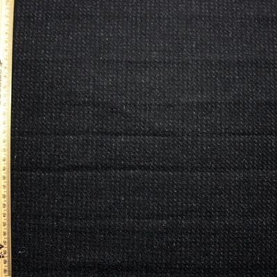 Wool Mix Dress Fabric  - Black With Grey