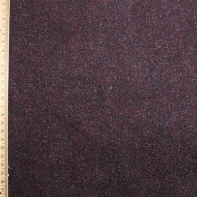 Wool Mix Dress Fabric - Maroon Metallic Detail