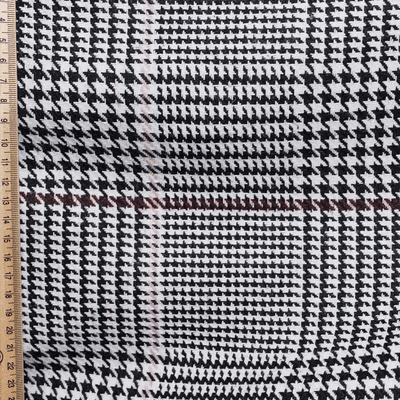 Wool Mix Dress Fabric  - Prince Of Wales Check