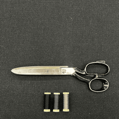 Wool Mix Fabric - Charcoal Herringbone