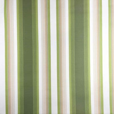 Woolacombe Olive - Outdoor Fabric - Green & White