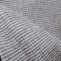 Woven Polyester & Cotton Mix Upholstery Fabric - Natural with Grey