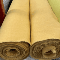 Yellow Plain Polyester Viscose Wool Cloth