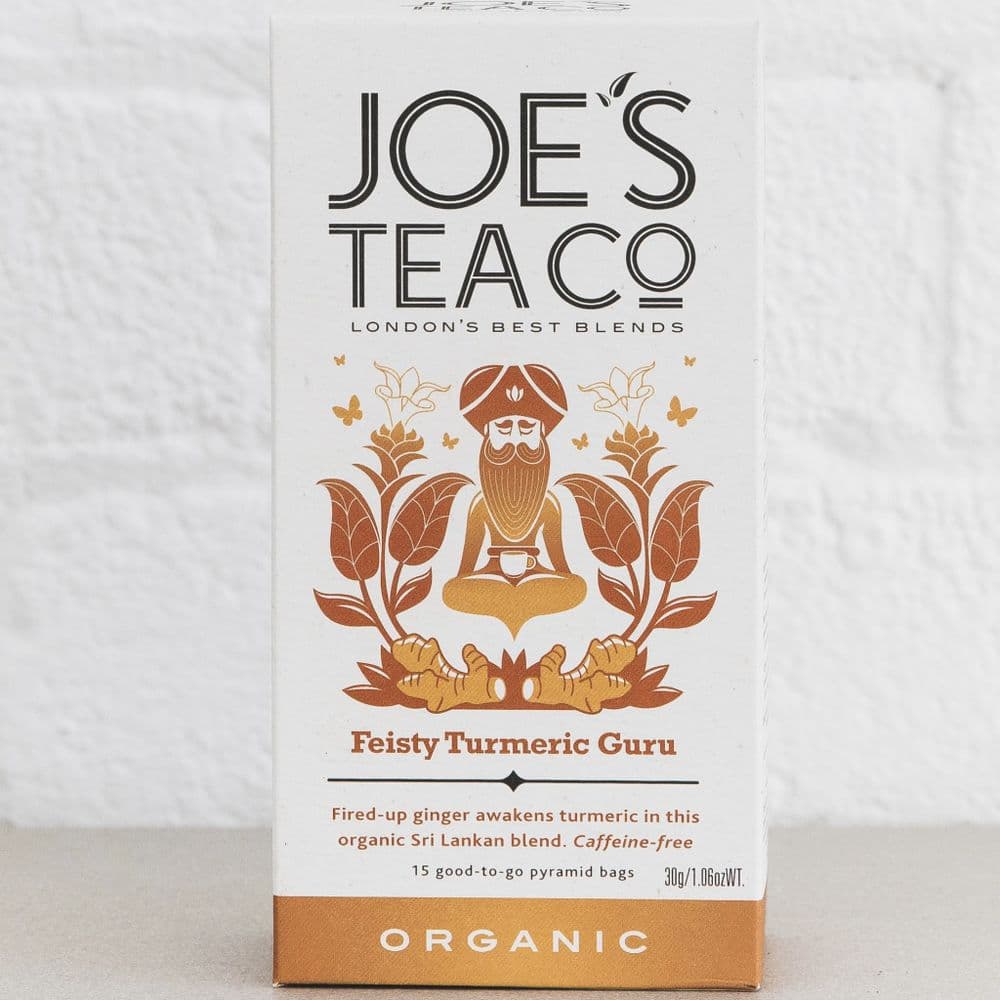 Organic Feisty Turmeric Guru Tea Bags - 15 pyramid tea bags