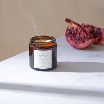 Chalk Amber Jar Candle Black Pomegranate 96g