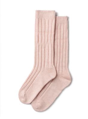 Chalk Cashmere Blend Lounge Sock Soft Pink