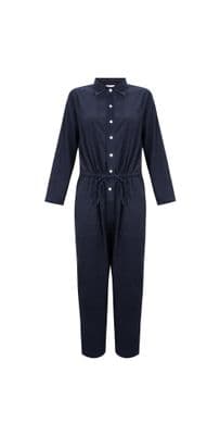 Chalk Daisy Cord Jumpsuit Navy